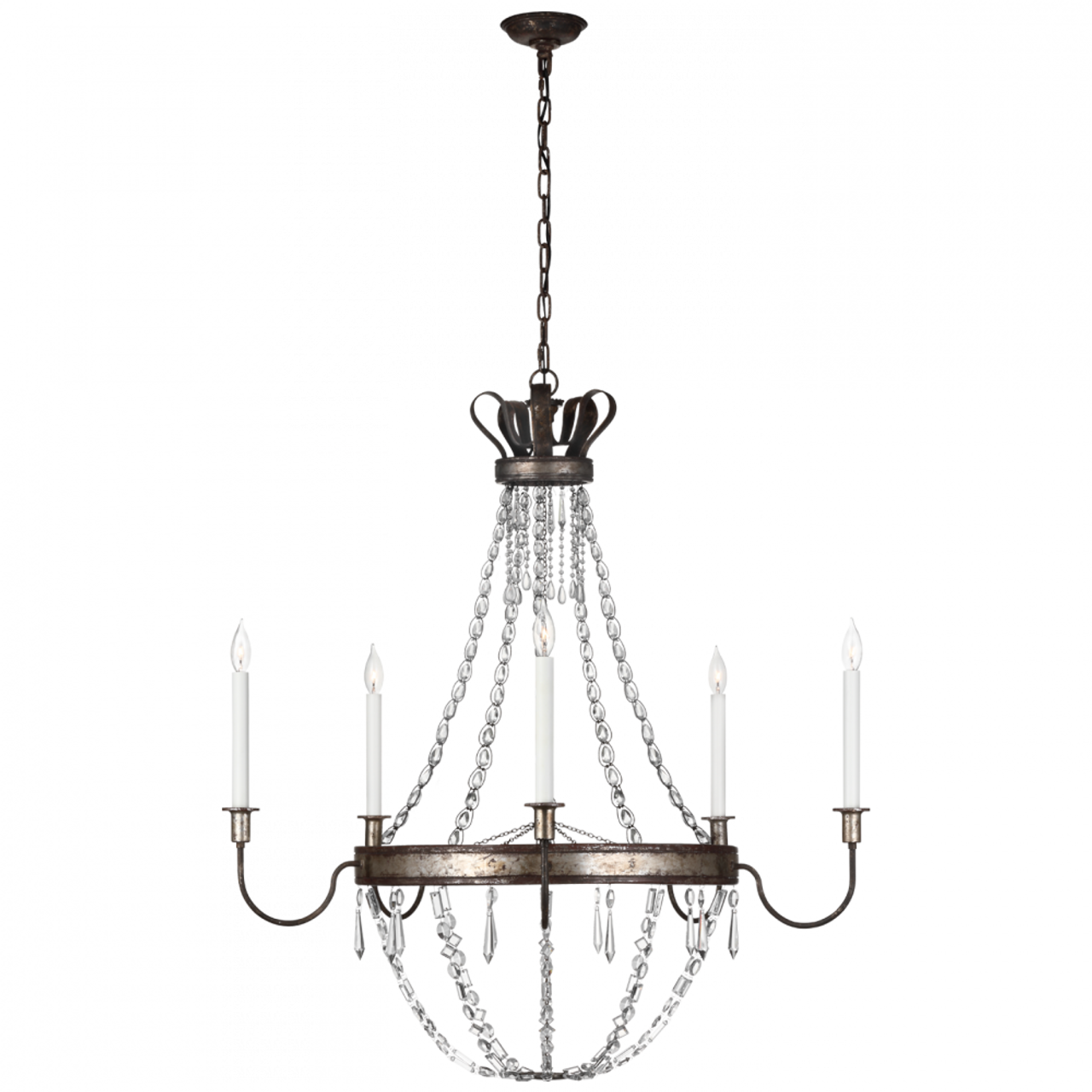 Alessa X-Large Chandelier, 5-Light, Chelsea Silver, 38.25"W (CHC 5446CSV CX22L)