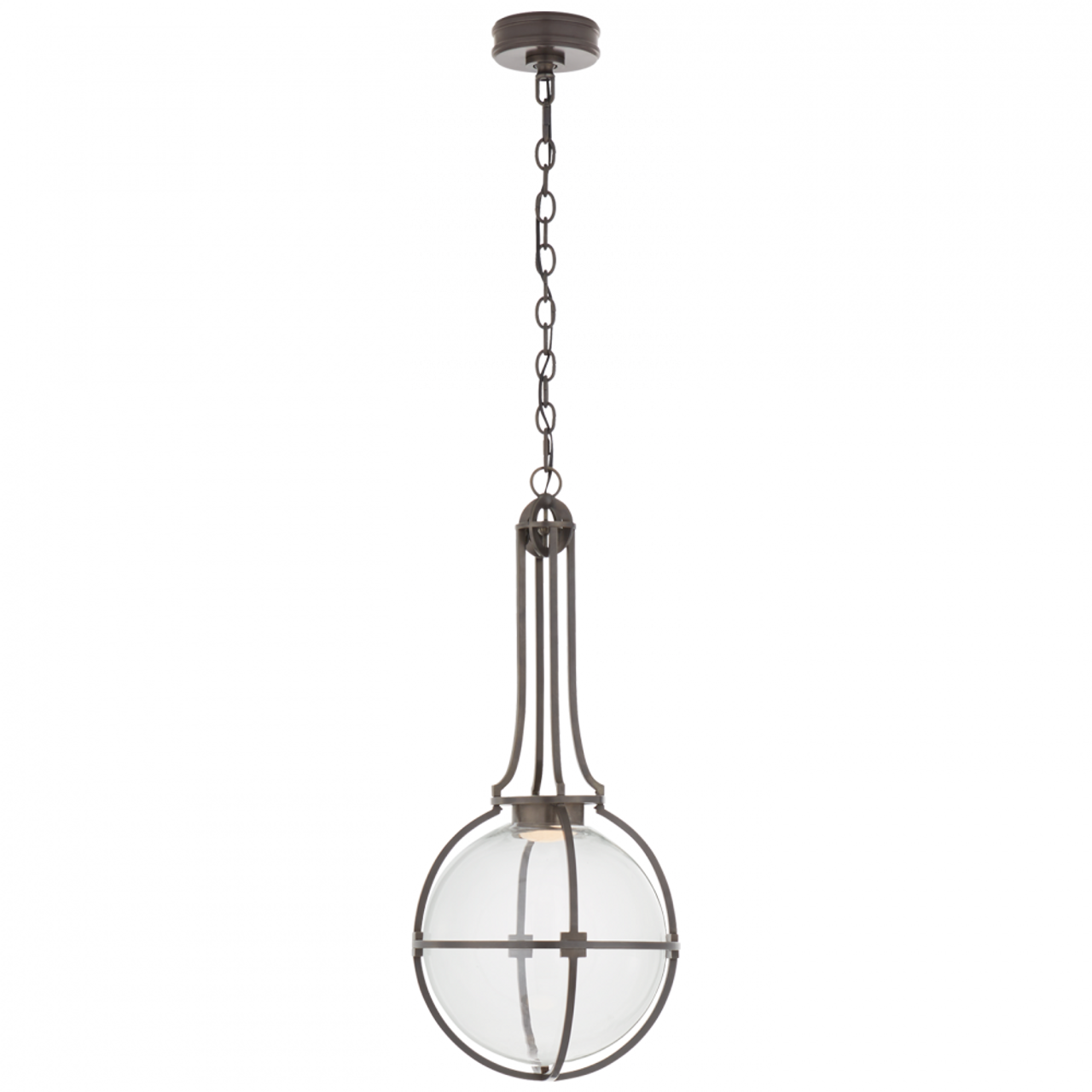 Gracie Pendant, Globe, LED, Bronze, Clear Glass, 13"W (CHC 5478BZ-CG CQ0R2)