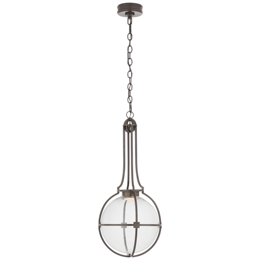 Gracie Pendant, Globe, LED, Bronze, Clear Glass, 13"W (CHC 5478BZ-CG CQ0R2)