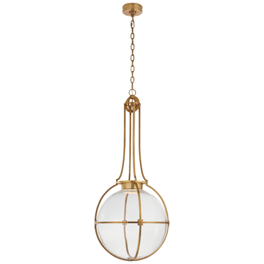 Gracie Pendant, Globe, LED, Antique Burnished Brass, 19.25"W (CHC 5479AB-CG CQ0R4)