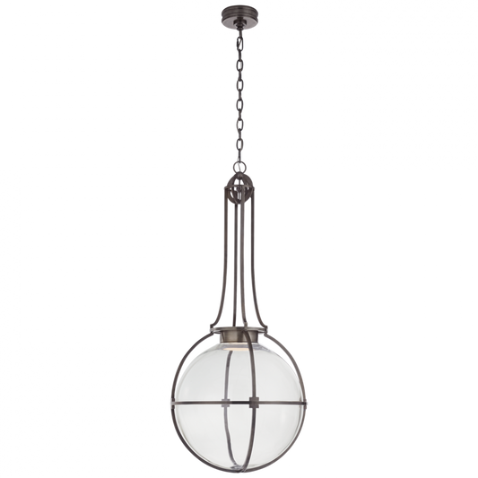 Gracie Pendant, Globe, LED, Bronze, Clear Glass, 19.25"W (CHC 5479BZ-CG CQ0R6)