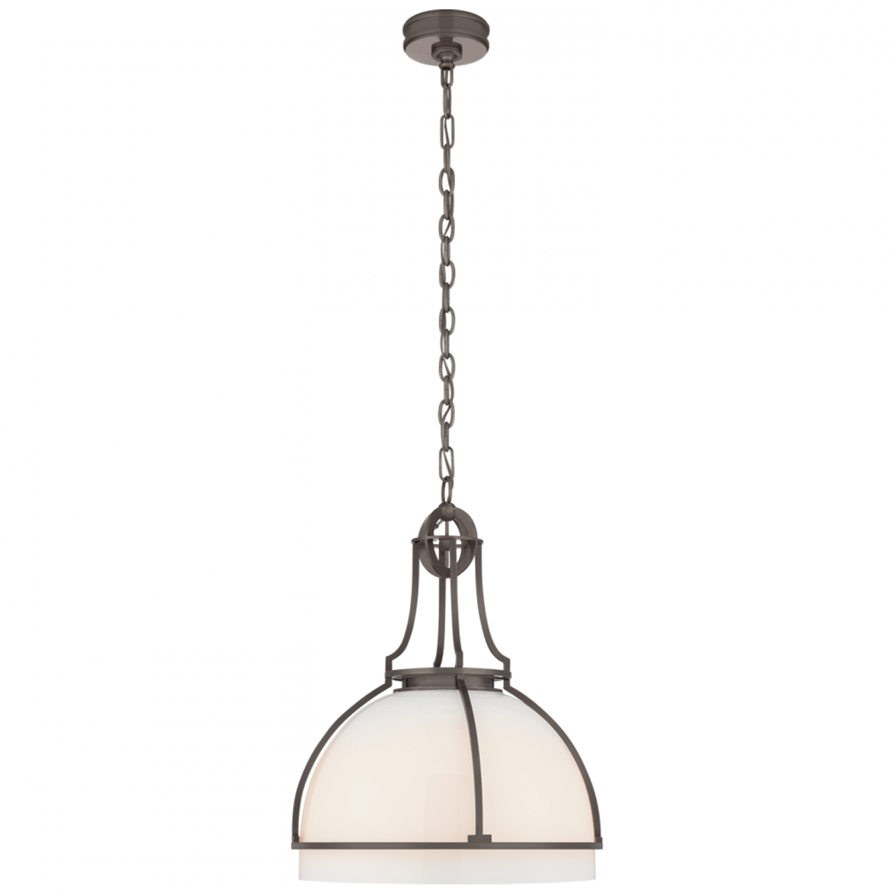 Gracie Large Dome Pendant, 1-Light, LED, Bronze, 24.5"H (CHC 5482BZ-WG CTXH1)