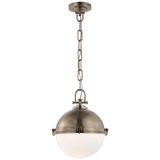 Adrian Large Globe Pendant, 1-Light, Antique Nickel, 17.5"H (CHC 5490AN-WG CX148)