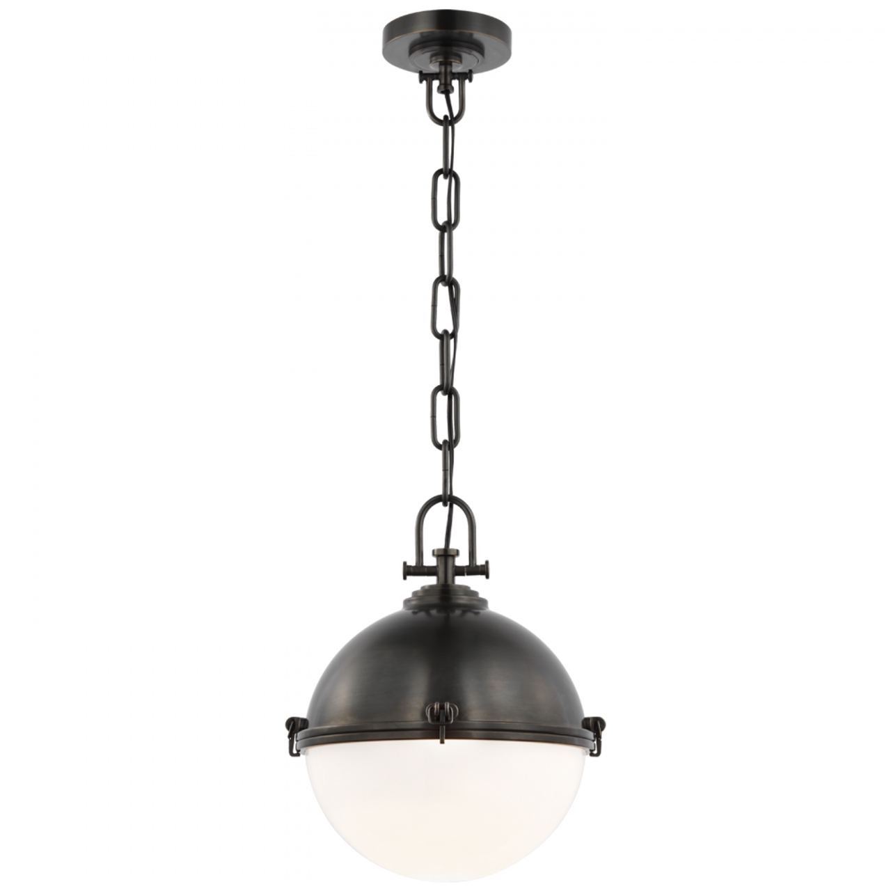 Adrian Large Globe Pendant, 1-Light, Bronze, 17.5"H (CHC 5490BZ-WG CX149)