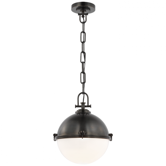 Adrian Large Globe Pendant, 1-Light, Bronze, 17.5"H (CHC 5490BZ-WG CX149)