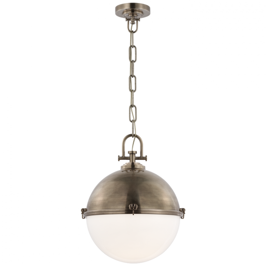 Adrian X-Large Globe Pendant, 1-Light, Antique Nickel, 21.5"H (CHC 5491AN-WG CX22T)