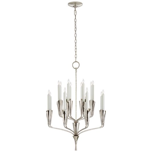 Aiden Chandelier, 16-Light, Polished Nickel, 24.75"W (CHC 5501PN CQ0Q8)