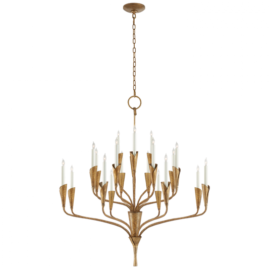 Aiden Chandelier, 20-Light, Gilded Iron, 40.5"W (CHC 5503GI CQ0QA)