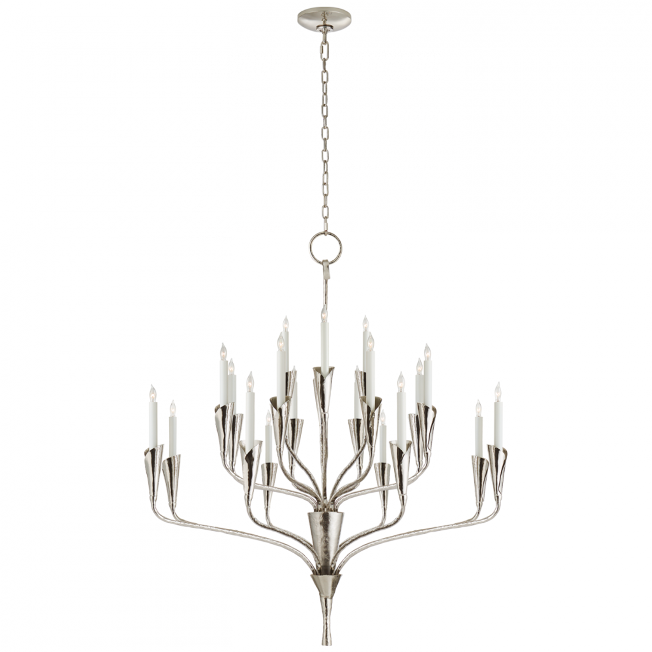 Aiden Chandelier, 20-Light, Polished Nickel, 40.5"W (CHC 5503PN CQ0QC)