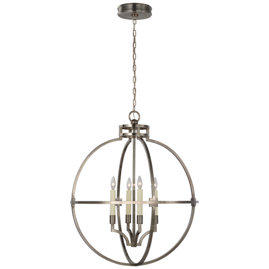 Lexie Pendant, 4-Light, Globe, Antique Nickel, 30"W (CHC 5518AN CU3DL)