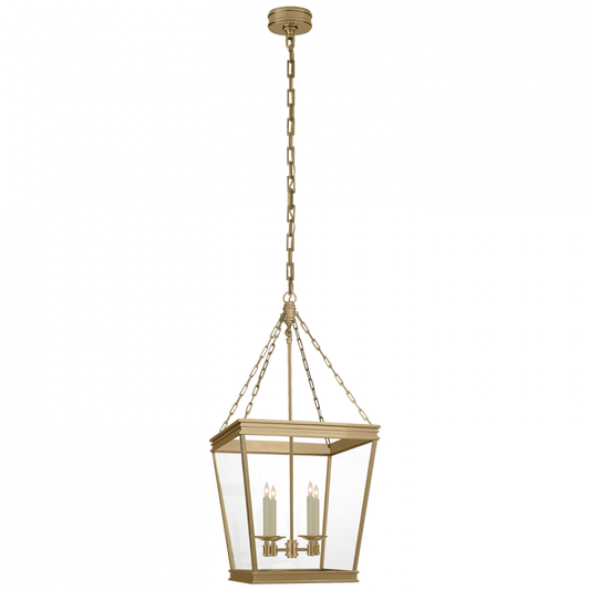 Launceton Lantern Pendant, 4-Light, Antique Burnished Brass, Clear Glass, 17"W (CHC 5611AB-CG CLR70)