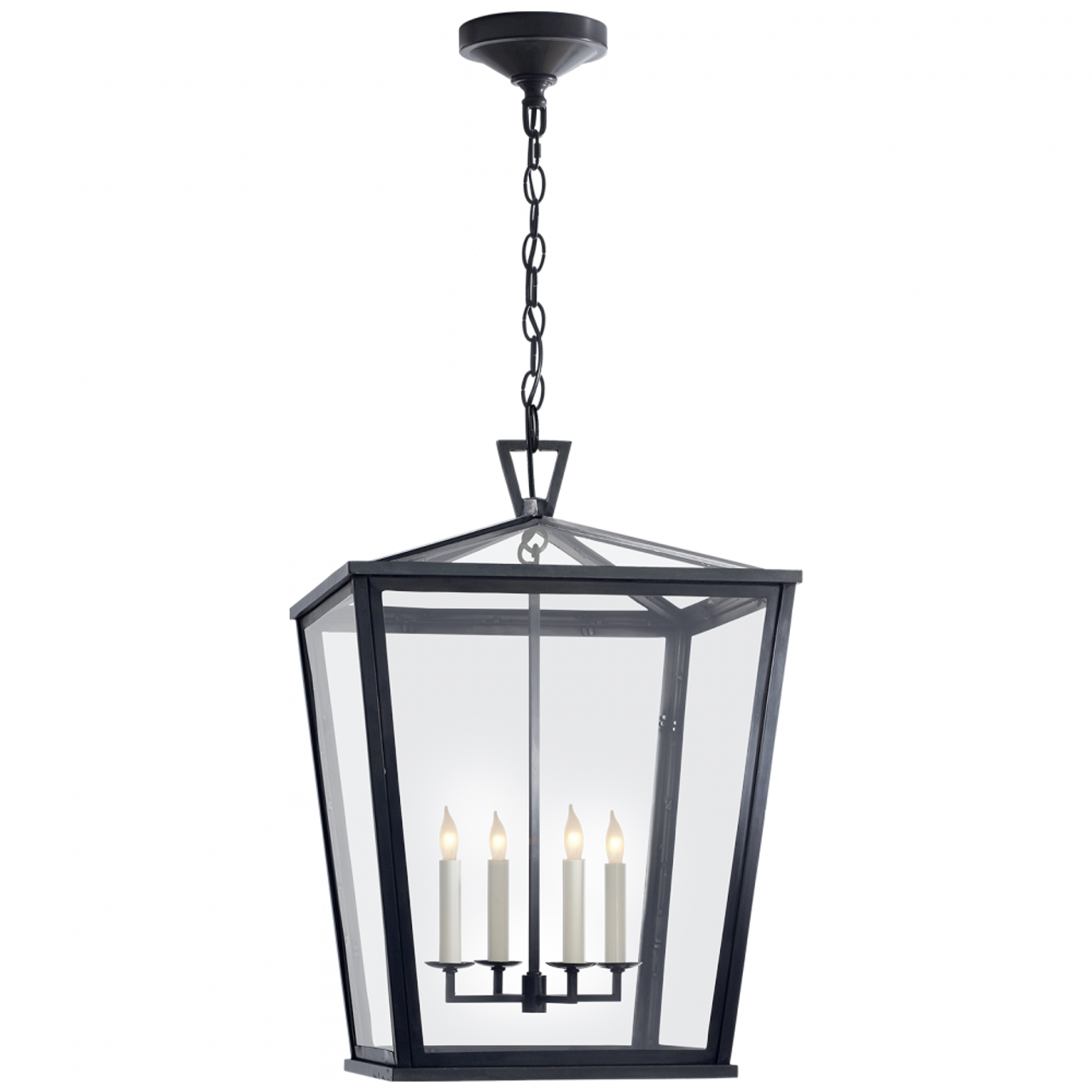 Darlana Lantern Pendant, 4-Light, Bronze, Clear Glass, 17"W (CHO 5085BZ 2MYJT)