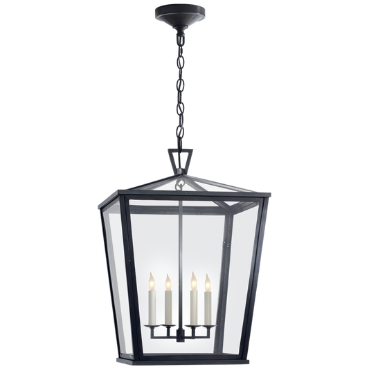 Darlana Lantern Pendant, 4-Light, Bronze, Clear Glass, 17"W (CHO 5085BZ 2MYJT)