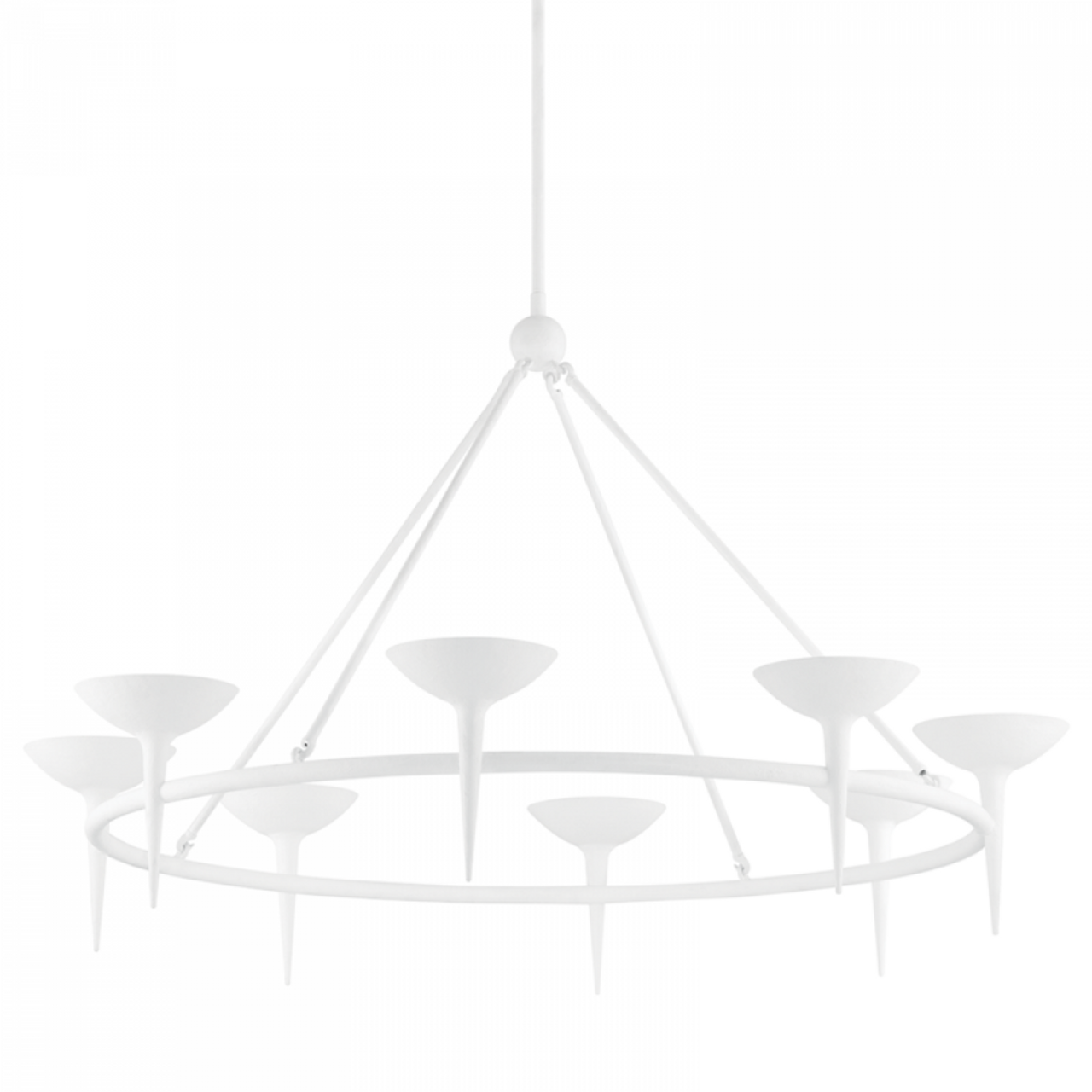 Cecilia Chandelier, 8-Light, Gesso White, 47"W (F2608-GSW UCTL)