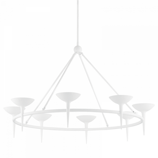 Cecilia Chandelier, 8-Light, Gesso White, 47"W (F2608-GSW UCTL)