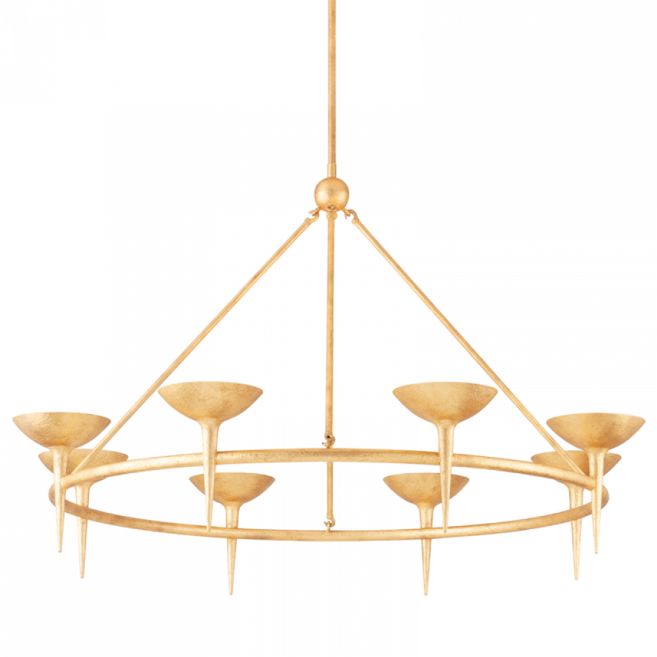 Cecilia Chandelier, 8-Light, Vintage Gold Leaf, 47"W (F2608-VGL UCTM)