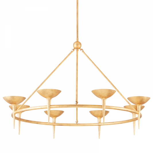 Cecilia Chandelier, 8-Light, Vintage Gold Leaf, 47"W (F2608-VGL UCTM)