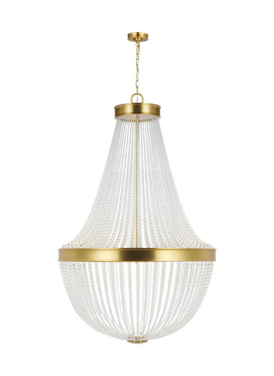 Summerhill Chandelier, 12-Light, Burnished Brass, Clear Shade, 36"W (CC14912BBS 706X08Z)