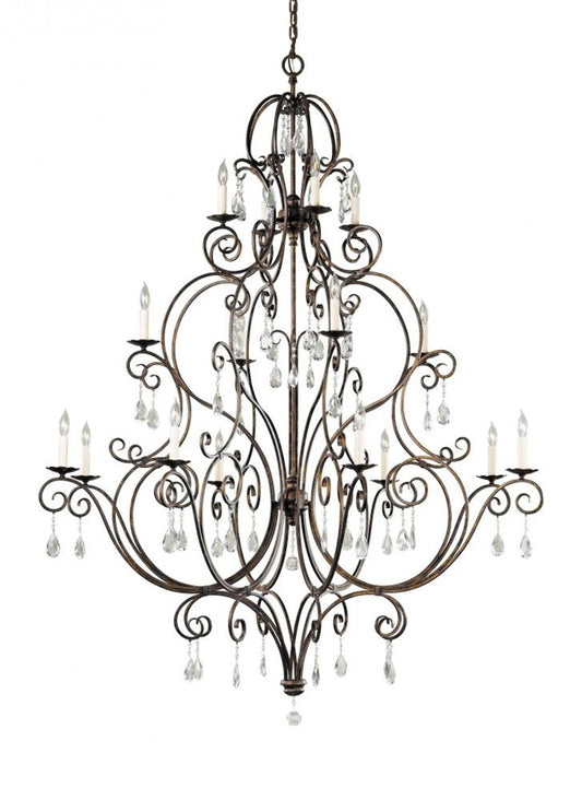 16 - Light Multi-Tier Chandelier, Generation Lighting - Feiss F2110/8+4+4MBZ AC49Z