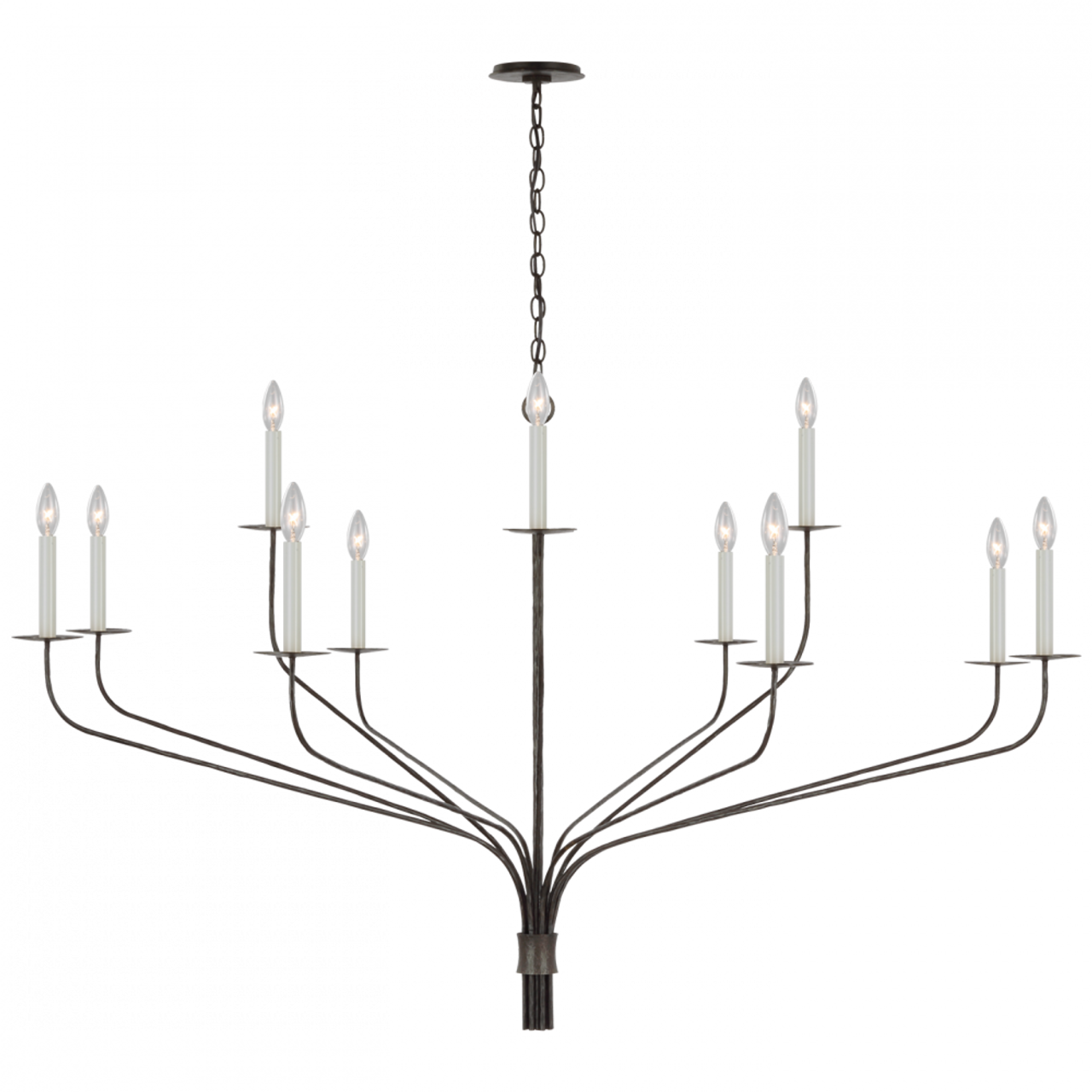 Belfair Grande Two-Tier Chandelier - Aged Iron