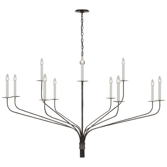 Belfair Grande Two-Tier Chandelier - Aged Iron