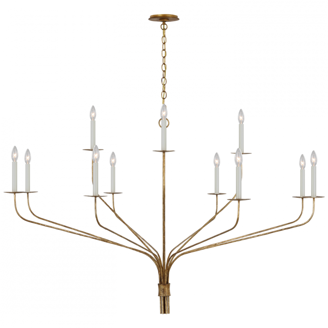 Belfair Grande Two-Tier Chandelier - Gilded Iron