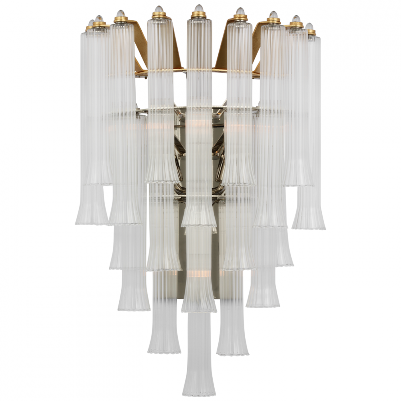 Lorelei Large Waterfall Wall Sconce, 4-Light, Gild, 22"H (JN 2250G-CG CX12R)