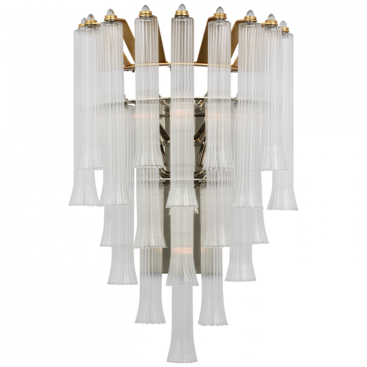 Lorelei Large Waterfall Wall Sconce, 4-Light, Gild, 22"H (JN 2250G-CG CX12R)