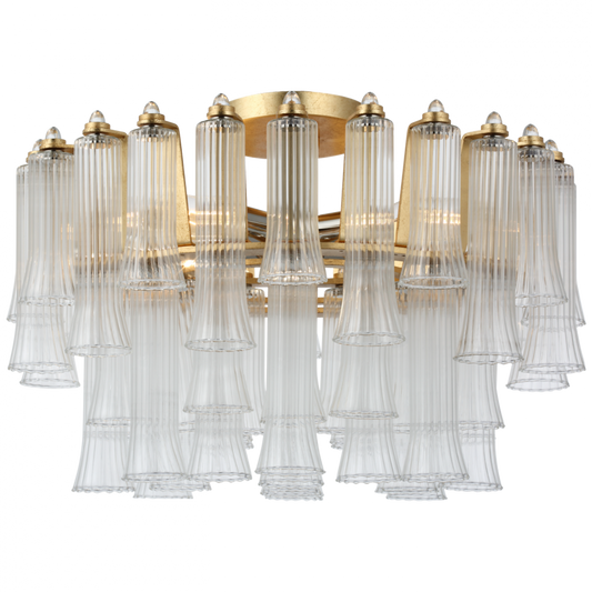 Lorelei Semi-Flush Mount, 4-Light, Gild, 18"W (JN 4250G-CG CX32R)