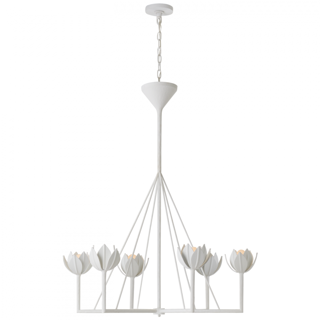 Alberto Chandelier, 6-Light, Plaster White, 40"W (JN 5004PW CM12Q)