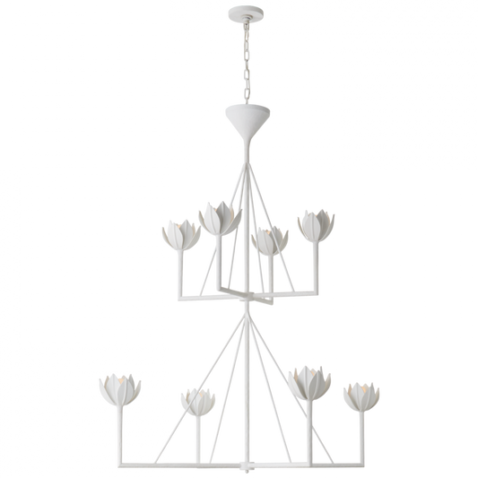 Alberto Chandelier, 8-Light, Plaster White, 49"W (JN 5006PW CM12X)