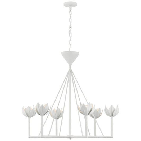 Alberto Large Low Ceiling Chandelier - Plaster White