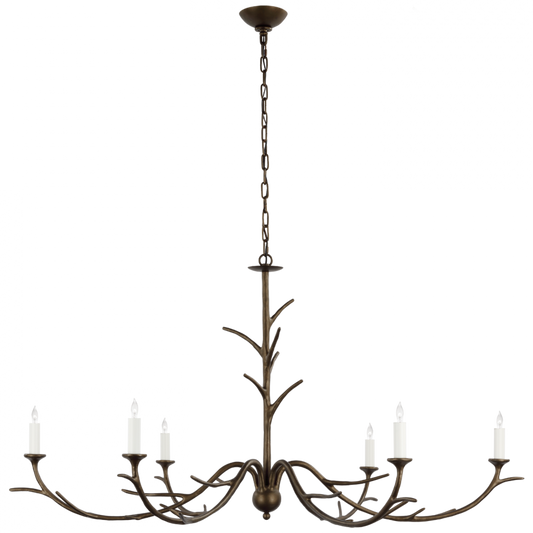 Iberia Large Chandelier - Antique Bronze Leaf