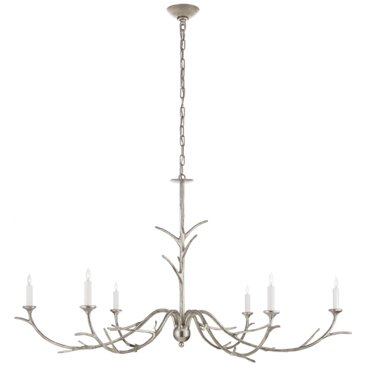 Iberia Large Chandelier - Burnished Silver Leaf