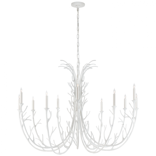 Silva Chandelier, 12-Light, Plaster White, 48.25"W (JN 5080PW CPWV2)