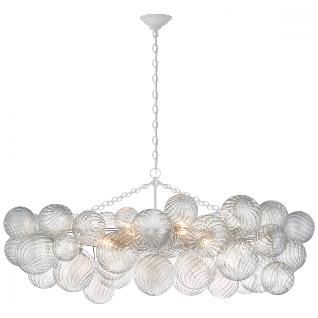 Talia Medium Linear Chandelier - Plaster White