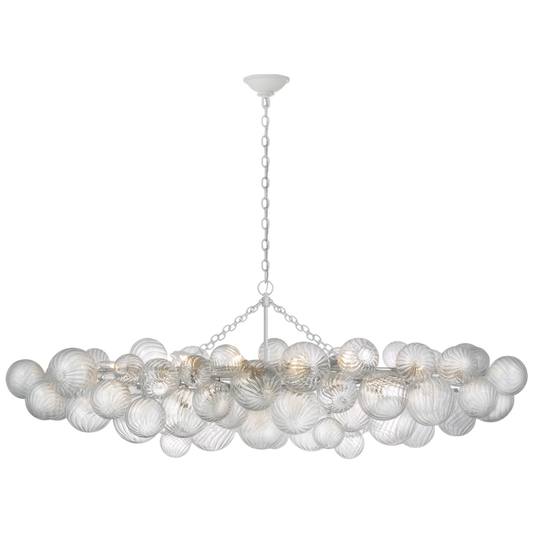 Talia Large Linear Chandelier - Plaster White