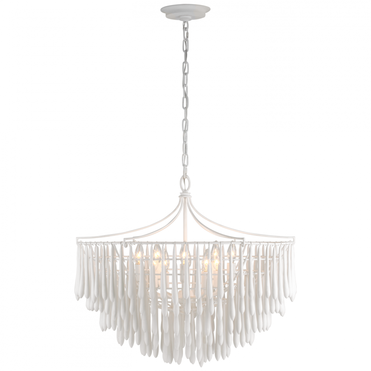 Vacarro Medium Chandelier - Plaster White