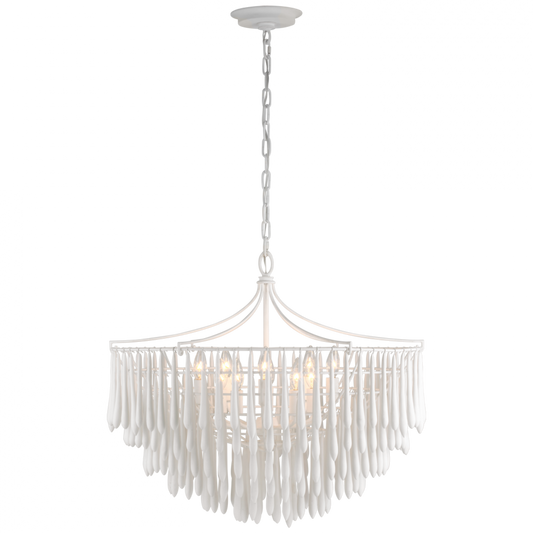 Vacarro Medium Chandelier - Plaster White