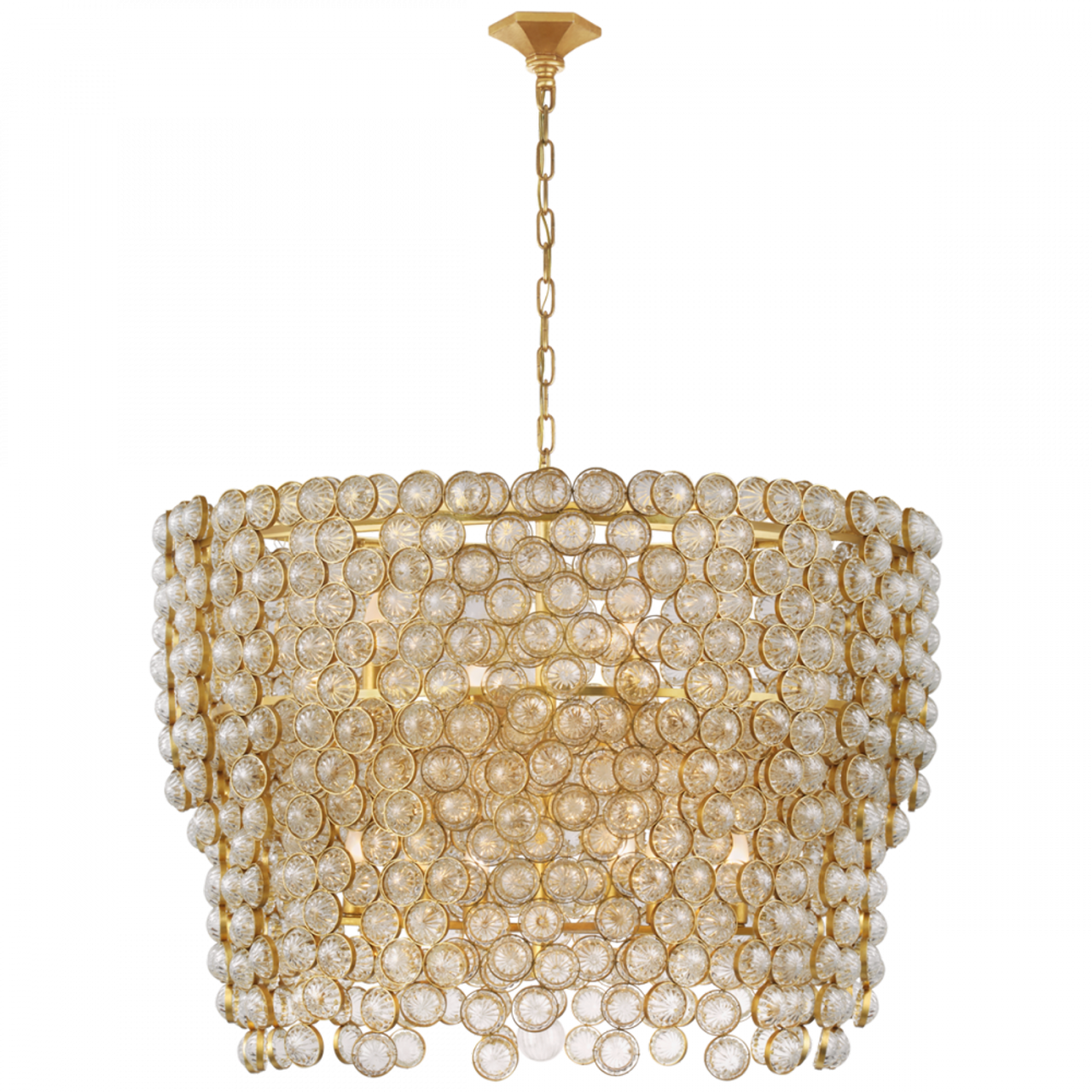 Milazzo Chandelier, 12-Light, Gild, Crystal, 35.75"W (JN 5232G/CG CPTWM)