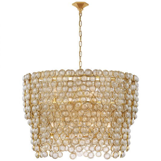 Milazzo Chandelier, 12-Light, Gild, Crystal, 35.75"W (JN 5232G/CG CPTWM)