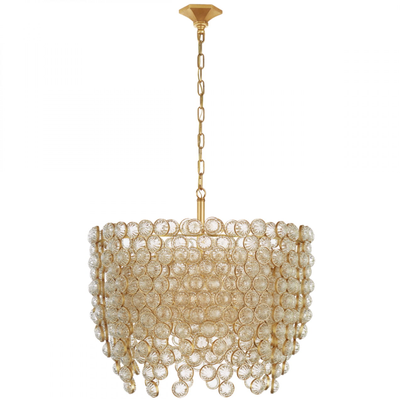 Milazzo Chandelier, 8-Light, Gild, Crystal, 28.5"W (JN 5234G/CG CPTWP)