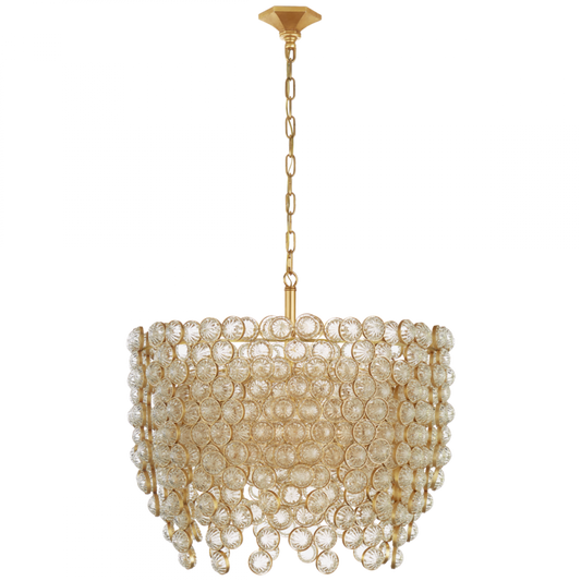 Milazzo Chandelier, 8-Light, Gild, Crystal, 28.5"W (JN 5234G/CG CPTWP)