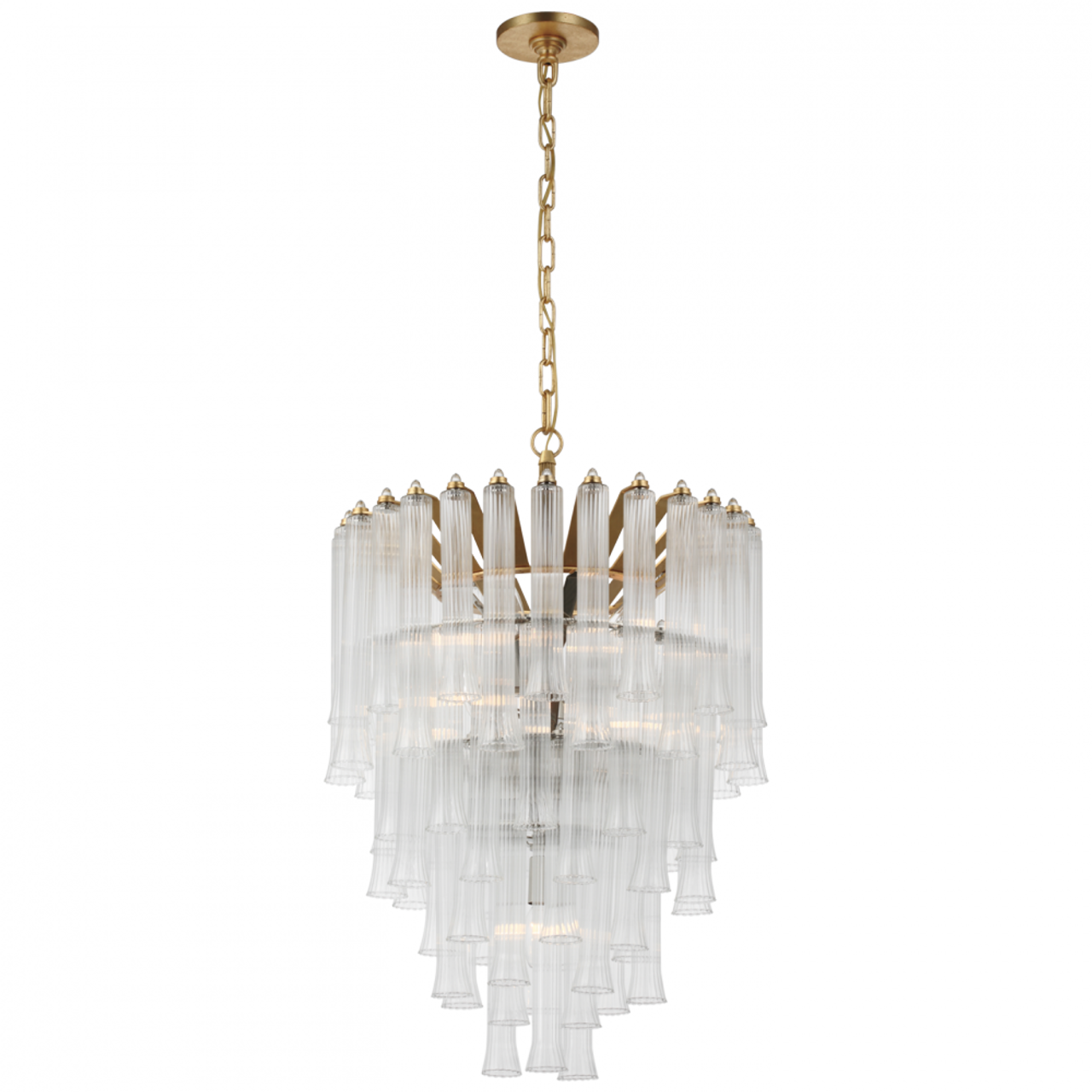 Lorelei Small Waterfall Chandelier, 9-Light, Gild, 20.5"W (JN 5252G-CG CX40U)