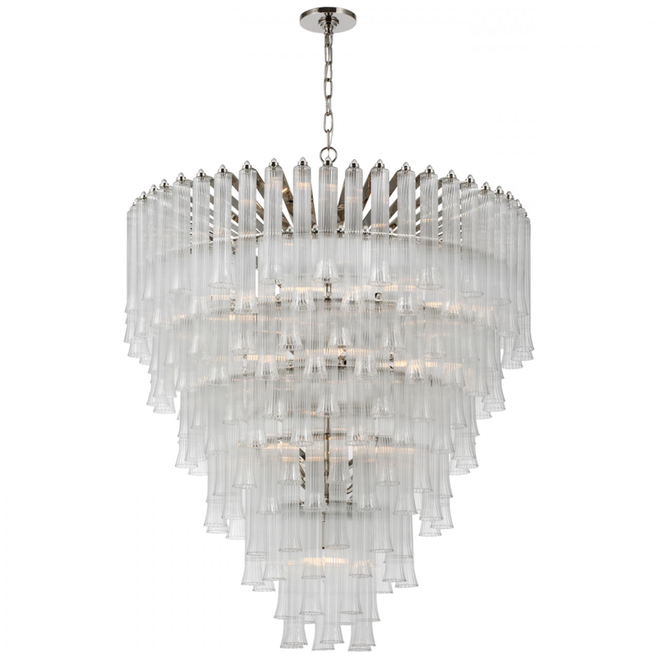 Lorelei X-Large Waterfall Chandelier, 19-Light, Polished Nickel, 34.75"W (JN 5253PN-CG CX236)