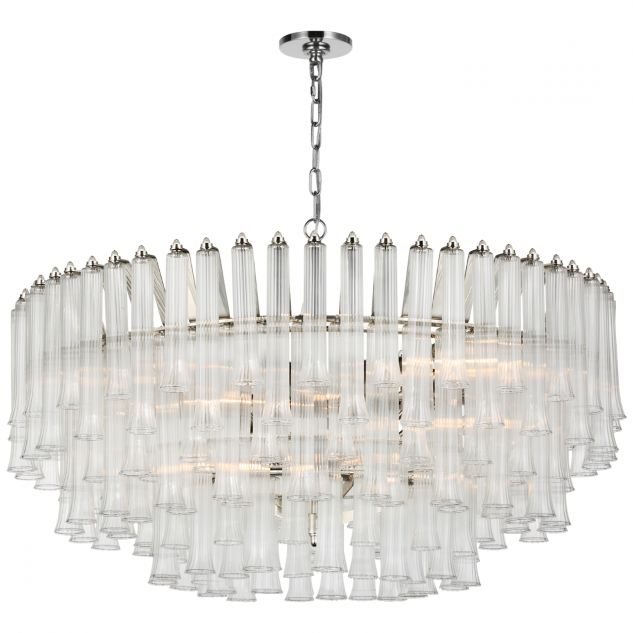 Lorelei X-Large Chandelier, 12-Light, Polished Nickel, 40"W (JN 5254PN-CG CX40W)