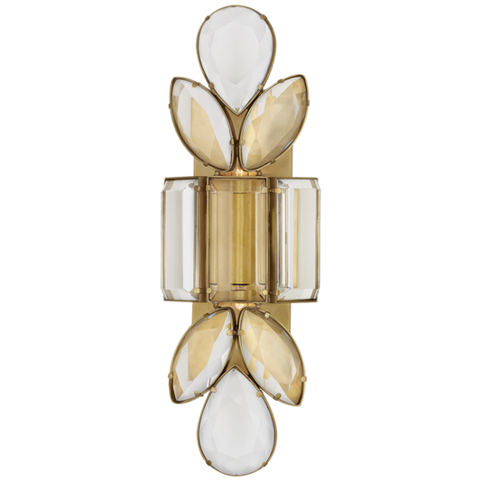 Lloyd Wall Sconce, 2-Light, Jeweled, Soft Brass, Clear Glass, 18.5"H (KS 2017SB-CG CHUHU)