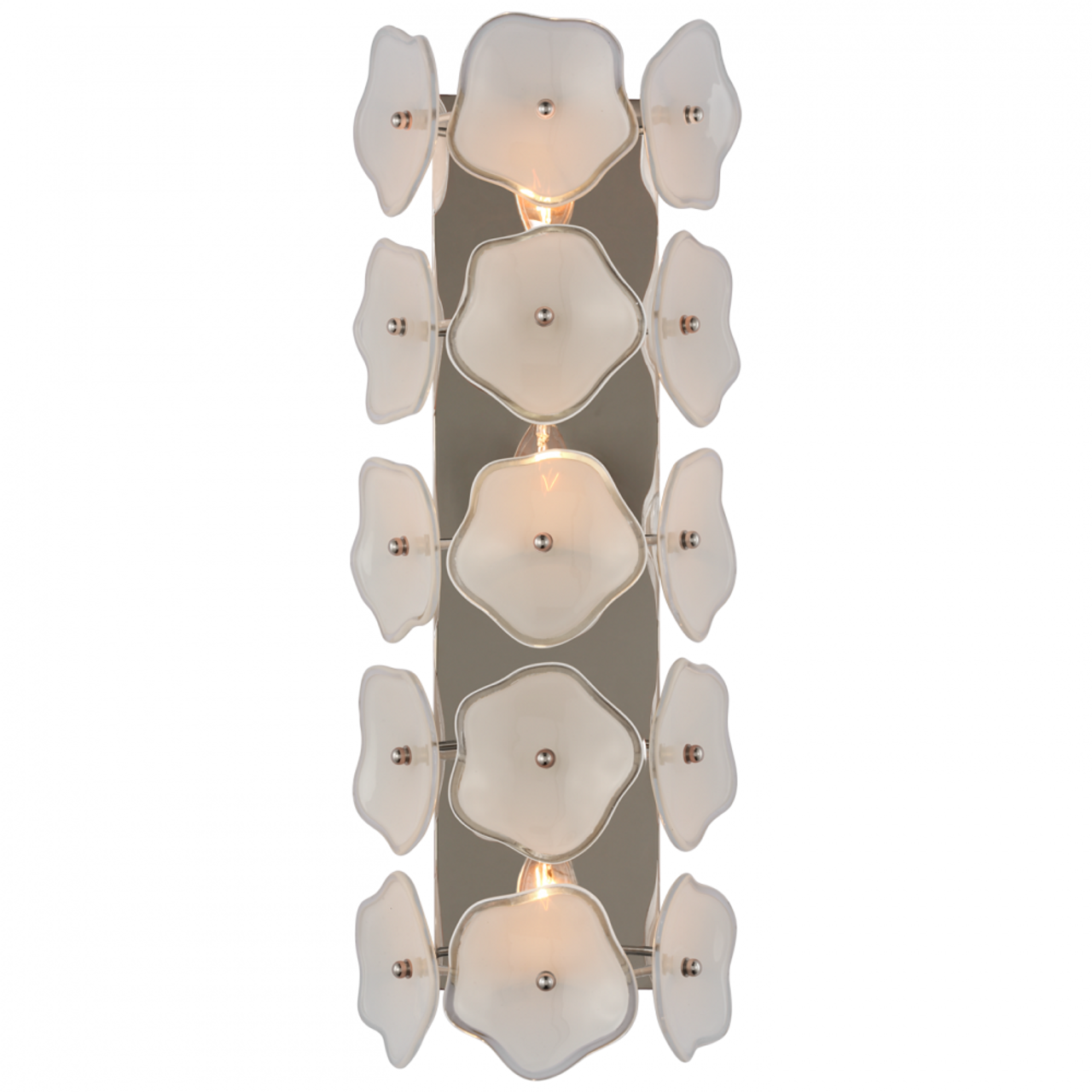 Leighton Wall Sconce, 3-Light, Polished Nickel, Cream Tinted Glass, 20.5"H (KS 2066PN-CRE CU3AY)