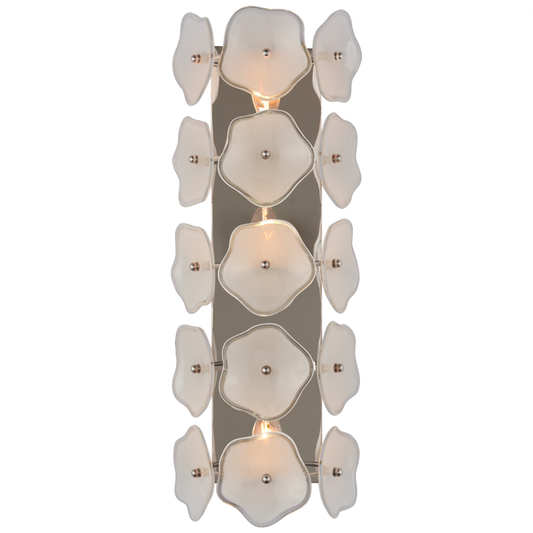 Leighton Wall Sconce, 3-Light, Polished Nickel, Cream Tinted Glass, 20.5"H (KS 2066PN-CRE CU3AY)