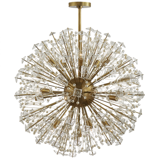 Dickinson Chandelier, 21-Light, Soft Brass, 32"W (KS 5006SB-CG 2V2V8)